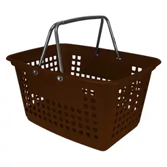 Cesta de compras grande 25l marrom