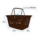 Cesta de compras grande 25l marrom