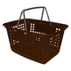 Kit 5 cestas de compras grande 25l marrom