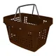 Kit 5 cestas de compras grande 25l marrom