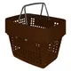 Kit 10 cestas de compras grande 25l marrom