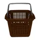 Kit 10 cestas de compras grande 25l marrom